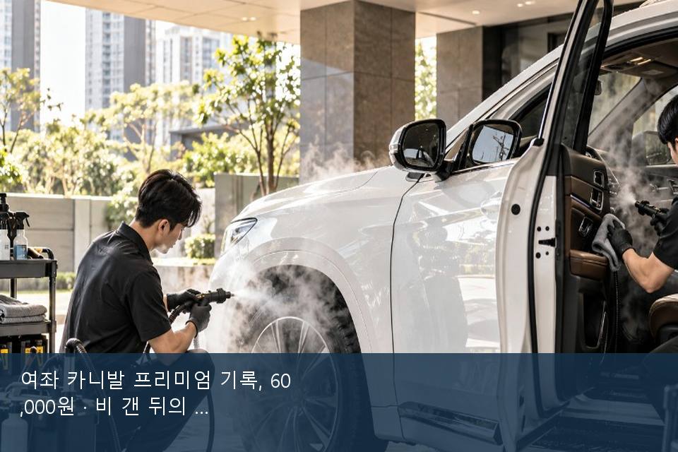 여좌 카니발 프리미엄 기록, 60,000원 · 비 갠 뒤의 작업