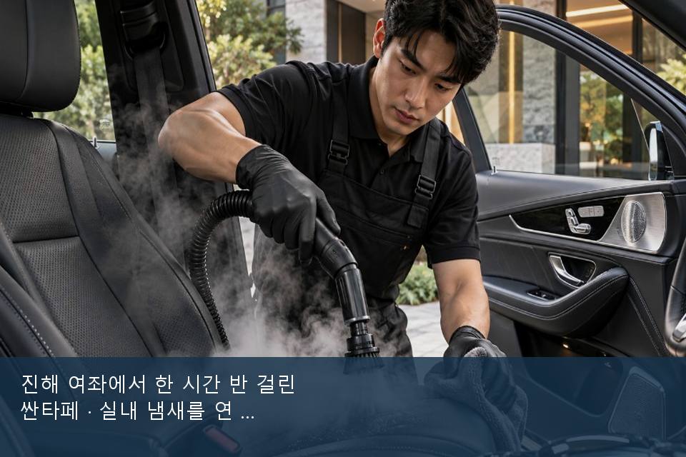 진해 여좌에서 한 시간 반 걸린 싼타페 · 실내 냄새를 연 기록